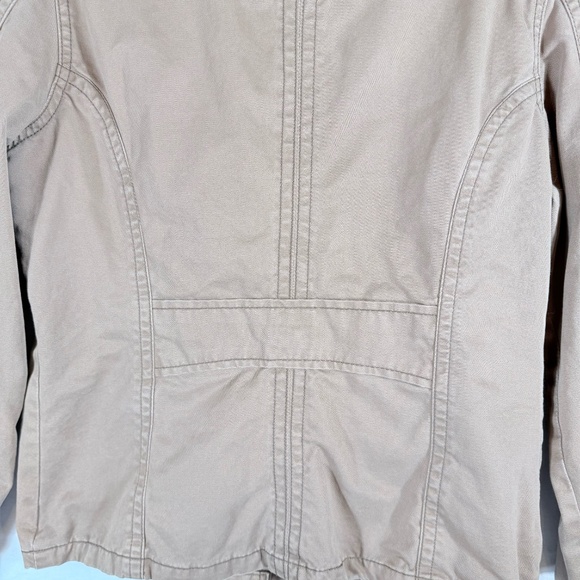 AEROPOSTALE COTTON UTILITY FIELD CARGO JACKET WOMENS SIZE L BROWN BUTTON CLOSURE - Picture 7 of 11